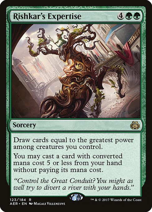 Rishkar's Expertise – Aether Revolt (AER-123) Magic: The Gathering card Main image
