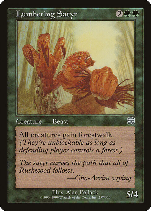 Lumbering Satyr – Mercadian Masques (MMQ-257) Magic: The Gathering card | LC-REM-20260804-15361525088588-5d897088-0667-4864-91c3-5f0ac7f9b220