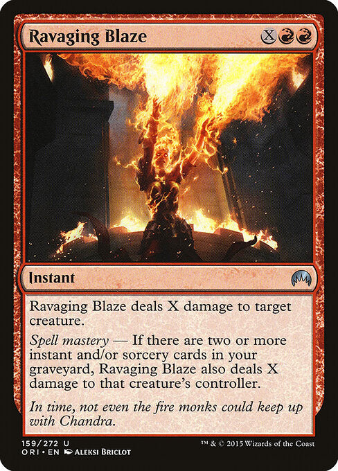 Ravaging Blaze – Magic Origins (ORI-159) Magic: The Gathering card
