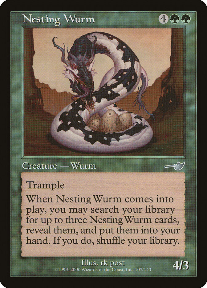 Magic-kaart Nesting Wurm NEM-107 uit Nemesis (Uncommon)