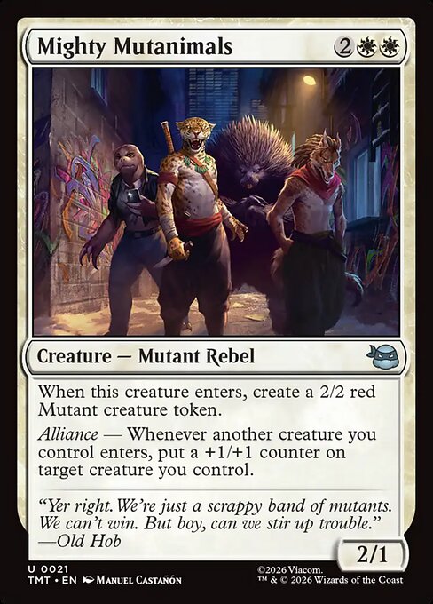 Mighty Mutanimals – Teenage Mutant Ninja Turtles (TMT-21) Magic: The Gathering card Hoofdafbeelding