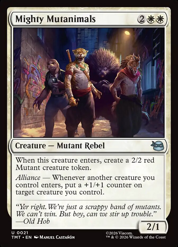 Magic-kaart Mighty Mutanimals TMT-21 uit Teenage Mutant Ninja Turtles (Uncommon)