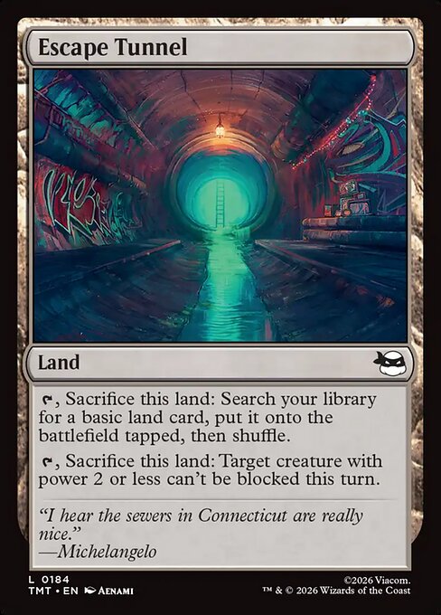 Escape Tunnel – Teenage Mutant Ninja Turtles (TMT-184) Magic: The Gathering card