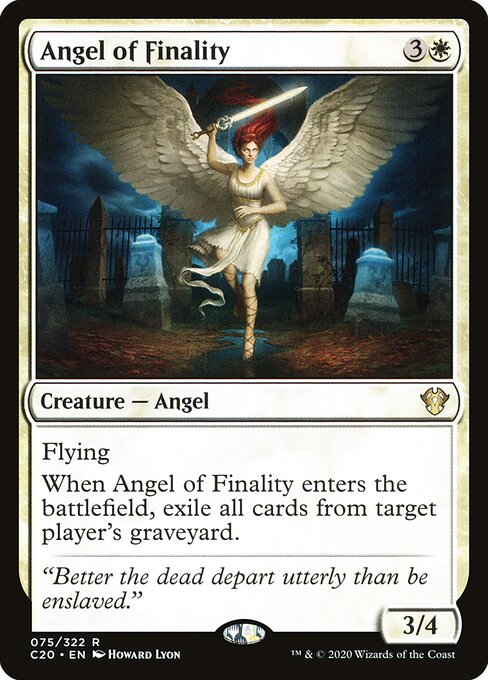 Angel of Finality – Commander 2020 (C20-75) Magic: The Gathering card | LC-REM-20260804-15151749431628-5e199cea-ab34-4eca-9d52-56959d648a16