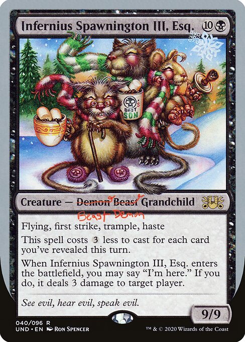 Infernius Spawnington III, Esq. – Unsanctioned (UND-40) Magic: The Gathering card | LC-REM-20260804-15151535391052-5e3b1317-f024-4e34-89ad-538fc148cd5c