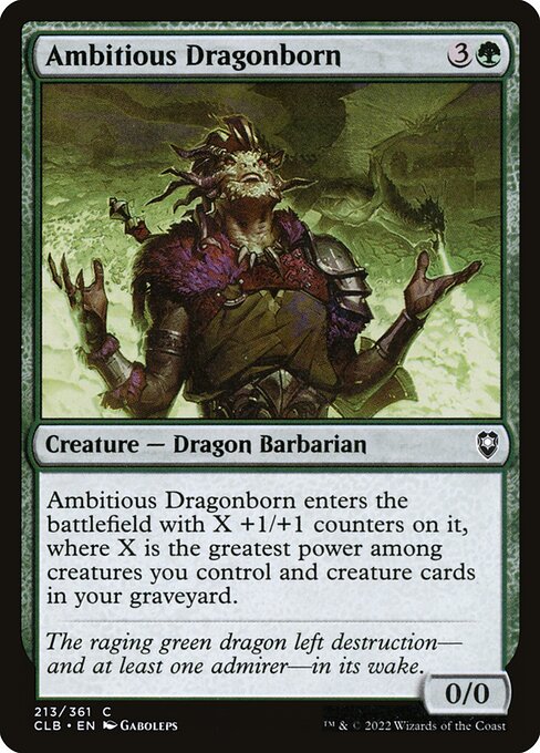 Ambitious Dragonborn – Commander Legends: Battle for Baldur's Gate (CLB-213) Magic: The Gathering card Hauptbild