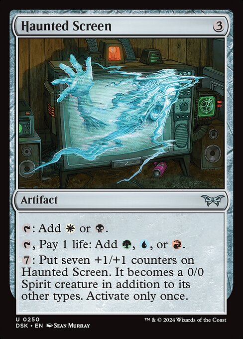 Haunted Screen – Duskmourn: House of Horror (DSK-250) Magic: The Gathering card