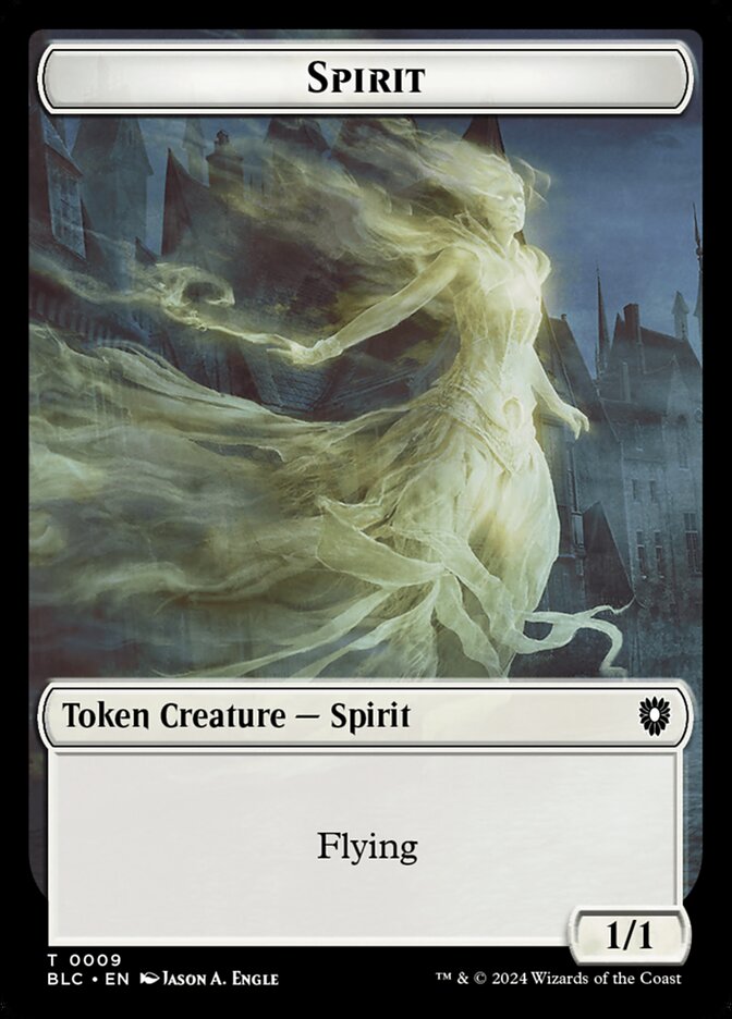 Magic-kaart Spirit Token // Faerie Token BLC-T9/T12 uit Bloomburrow Commander Tokens (Token)
