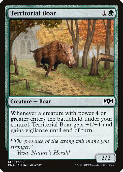 Territorial Boar – Ravnica Allegiance (RNA-145) Magic: The Gathering card