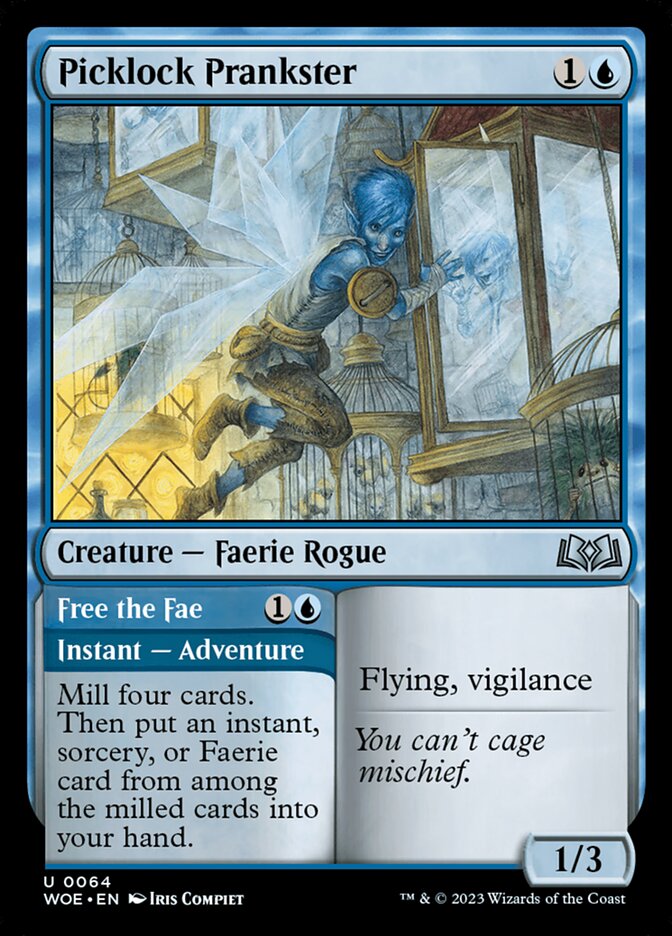 Magic-kaart Picklock Prankster WOE-64 uit Wilds of Eldraine (Uncommon) Hoofdafbeelding