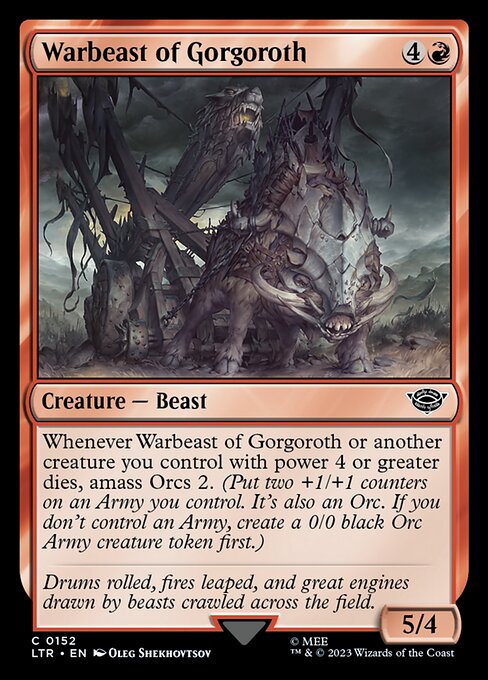 Warbeast of Gorgoroth – The Lord of the Rings: Tales of Middle-earth (LTR-152) Magic: The Gathering card | LC-REM-20260804-15150951366988-5eeecb9e-fbde-429b-b3da-18a4dbadf6de