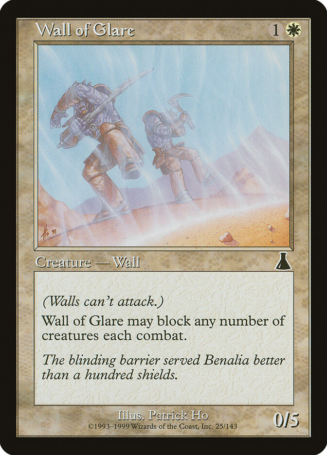 Magic-kaart Wall of Glare UDS-25 uit Urza's Destiny (Common) Image principale du produit
