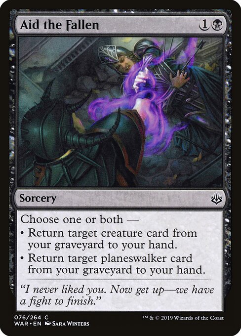 Aid the Fallen – War of the Spark (WAR-76) Magic: The Gathering card | LC-REM-20260804-15150896185676-5f8bc010-f1af-42a2-9009-2039cf3d8f0a