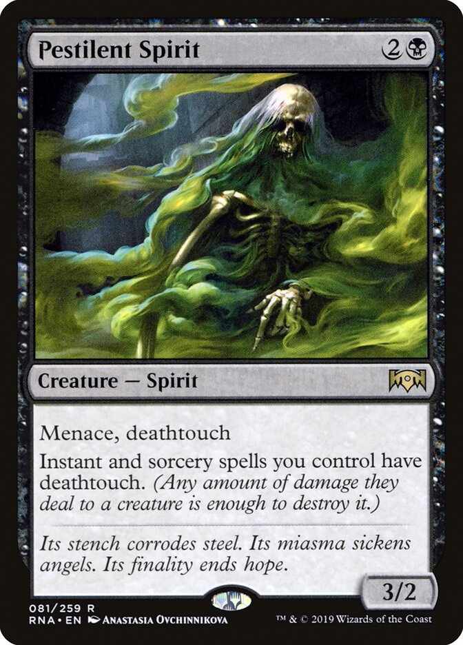 Pestilent Spirit - Ravnica Allegiance (Rare) [RNA-81]