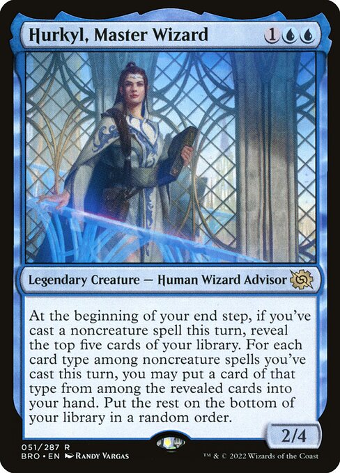 Hurkyl, Master Wizard – The Brothers' War (BRO-51) Magic: The Gathering card