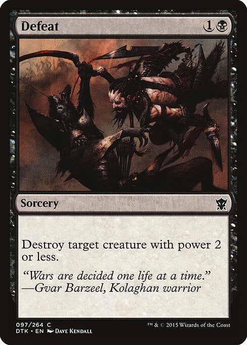 Defeat – Dragons of Tarkir (DTK-97) Magic: The Gathering card