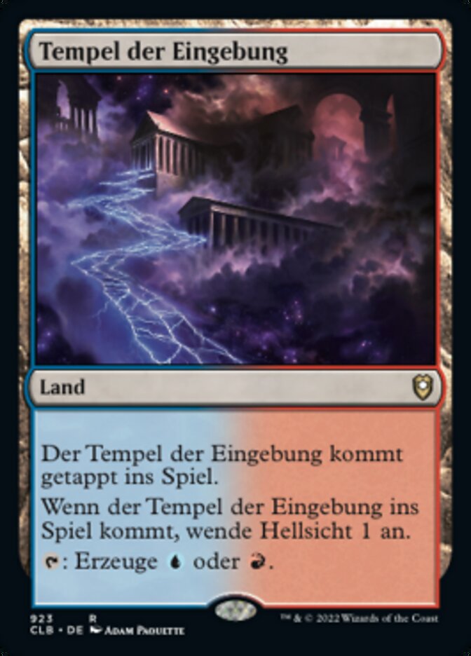 Magic-kaart Temple of Epiphany CLB-923 uit Commander Legends: Battle for Baldur's Gate (Rare)