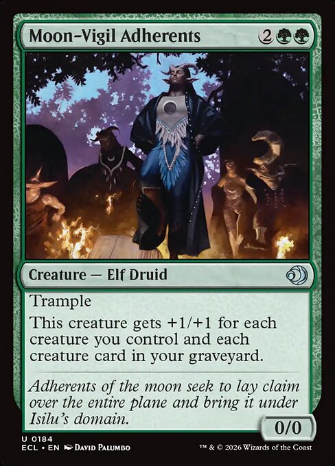 Moon-Vigil Adherents – Lorwyn Eclipsed (ECL-184) Magic: The Gathering card