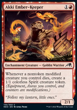 Akki Ember-Keeper - Kamigawa: Neon Dynasty (Common) [NEO-130] Image principale du produit