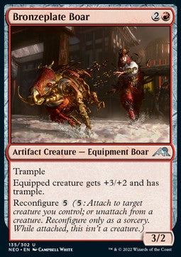 Bronzeplate Boar - Kamigawa: Neon Dynasty (Uncommon) [NEO-135] Image principale du produit