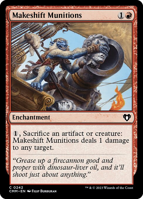 Makeshift Munitions – Commander Masters (CMM-242) Magic: The Gathering card Immagine principale del prodotto