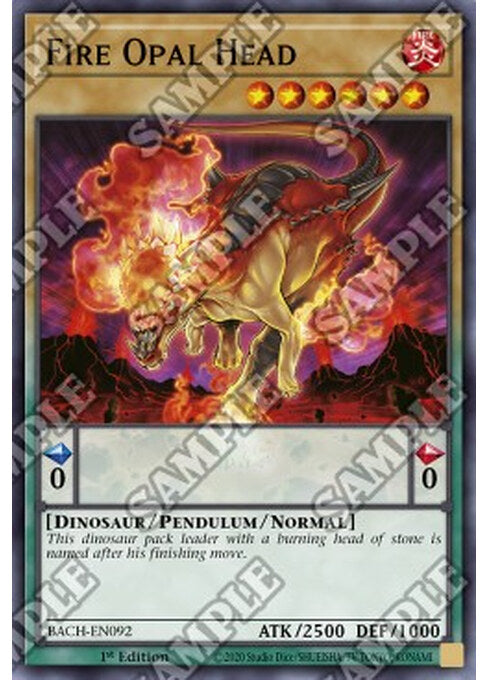 Fire Opal Head — Battle of Chaos (BACH-092) Yu-Gi-Oh! card Hauptbild