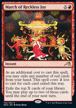 March of Reckless Joy - Kamigawa: Neon Dynasty (Rare) [NEO-154] Hover Image