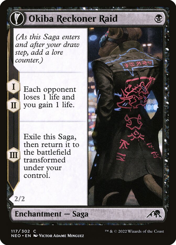 Okiba Reckoner Raid // Nezumi Road Captain - Kamigawa: Neon Dynasty (Common) [NEO-117] Main image