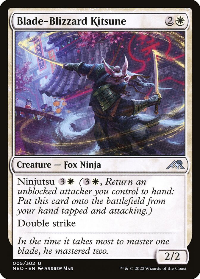 Blade-Blizzard Kitsune - Kamigawa: Neon Dynasty (Uncommon) [NEO-5] Main image