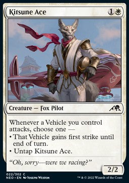 Kitsune Ace - Kamigawa: Neon Dynasty (Common) [NEO-22] Hover Image