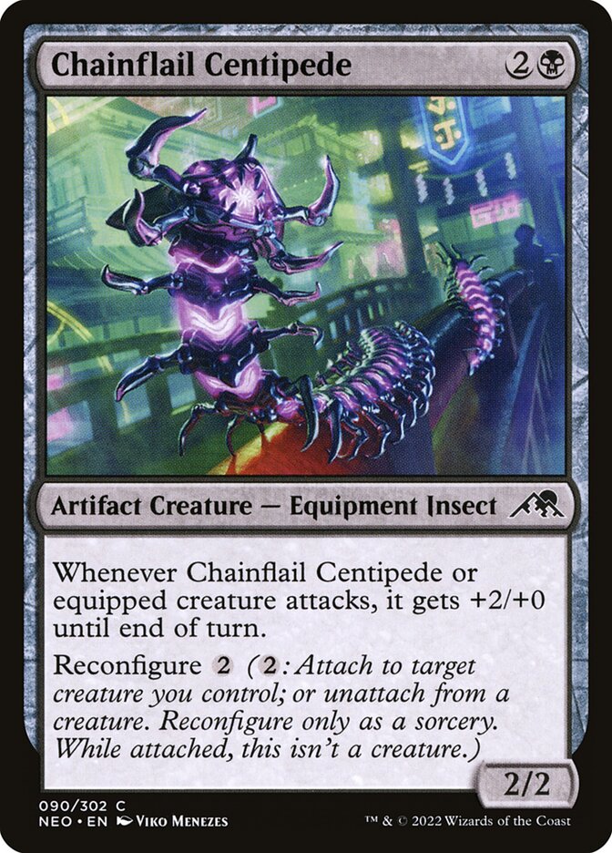 Chainflail Centipede - Kamigawa: Neon Dynasty (Common) [NEO-90] Main image
