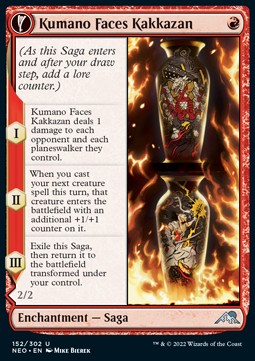 Kumano Faces Kakkazan // Etching of Kumano - Kamigawa: Neon Dynasty (Uncommon) [NEO-152]