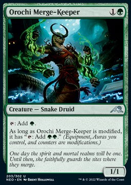 Orochi Merge-Keeper - Kamigawa: Neon Dynasty (Uncommon) [NEO-203] Hover Image