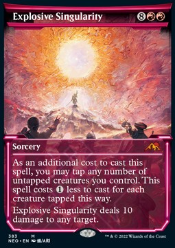 Explosive Singularity (V.1) - Kamigawa: Neon Dynasty: Extras (Mythic) [XNEO-383] Imagen principal del producto