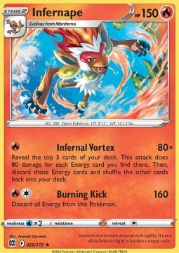 Infernape - Brilliant Stars (Holo Rare) [BRS-026] Hover Image