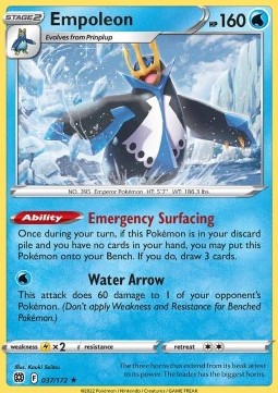 Empoleon - Brilliant Stars (Holo Rare) [BRS-037] Imagen principal del producto