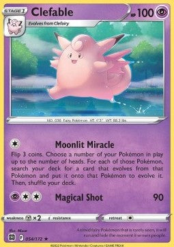 Clefable - Brilliant Stars (Rare) [BRS-054] Hoofdafbeelding