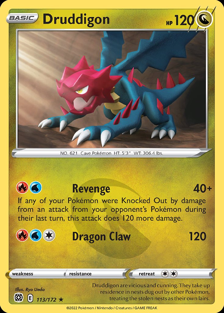 Druddigon - Brilliant Stars (Rare) [BRS-113] Immagine principale del prodotto
