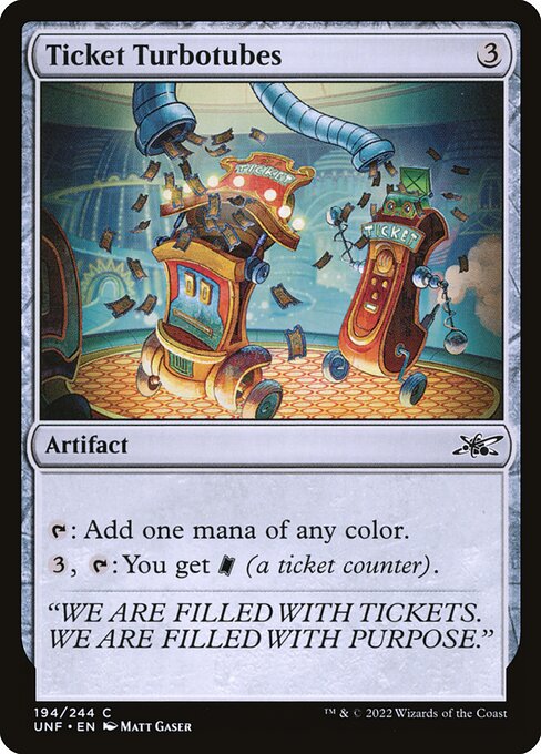 Ticket Turbotubes – Unfinity (UNF-194) Magic: The Gathering card | LC-REM-20260804-15909432623436-6086ebe1-a8d4-4fd4-8d68-487553ce1405
