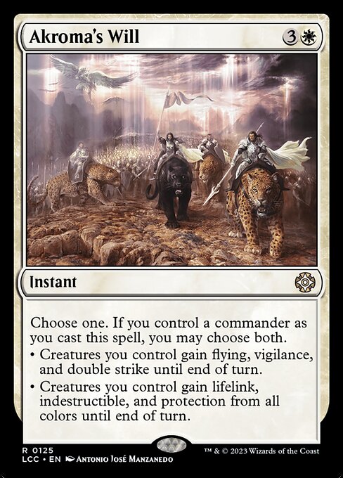 Akroma's Will – The Lost Caverns of Ixalan Commander (LCC-125) Magic: The Gathering card Immagine principale del prodotto