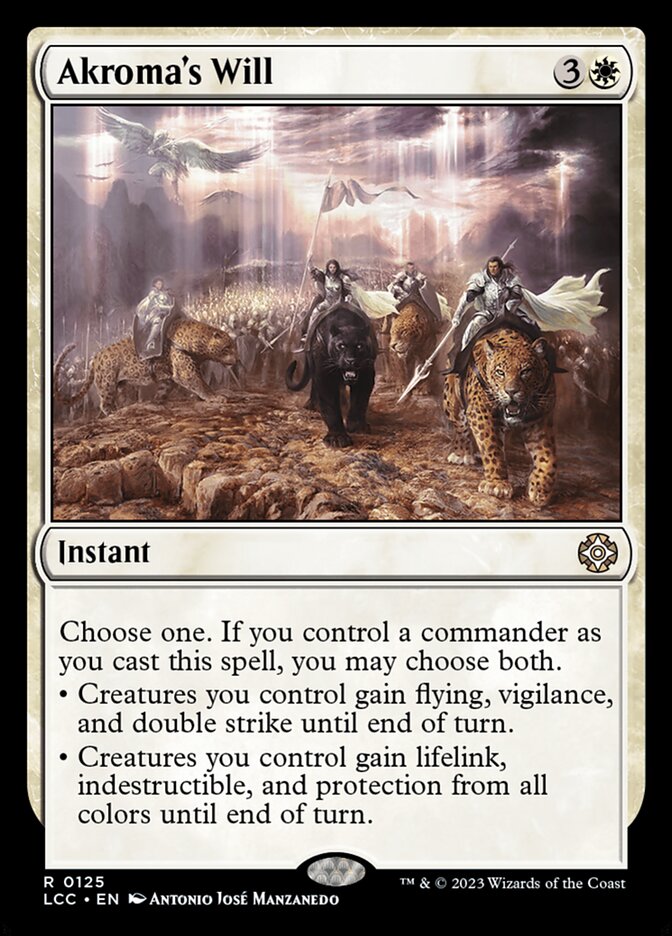 Magic-kaart Akroma's Will LCC-125 uit The Lost Caverns of Ixalan Commander (Rare) Main image