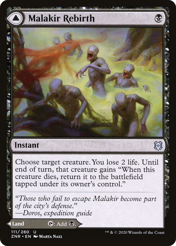 Malakir Rebirth // Malakir Mire – Zendikar Rising 111 – Magic: The Gathering single card Imagen principal del producto