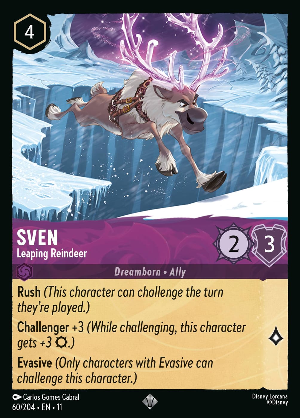 Sven - Leaping Reindeer — Winterspell (11WSP-60) Disney Lorcana card | Lichcards Hoofdafbeelding