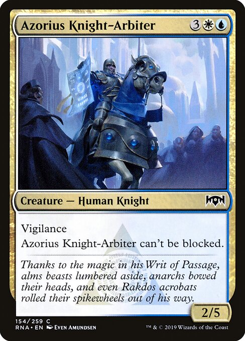 Azorius Knight-Arbiter – Ravnica Allegiance (RNA-154) Magic: The Gathering card Main image