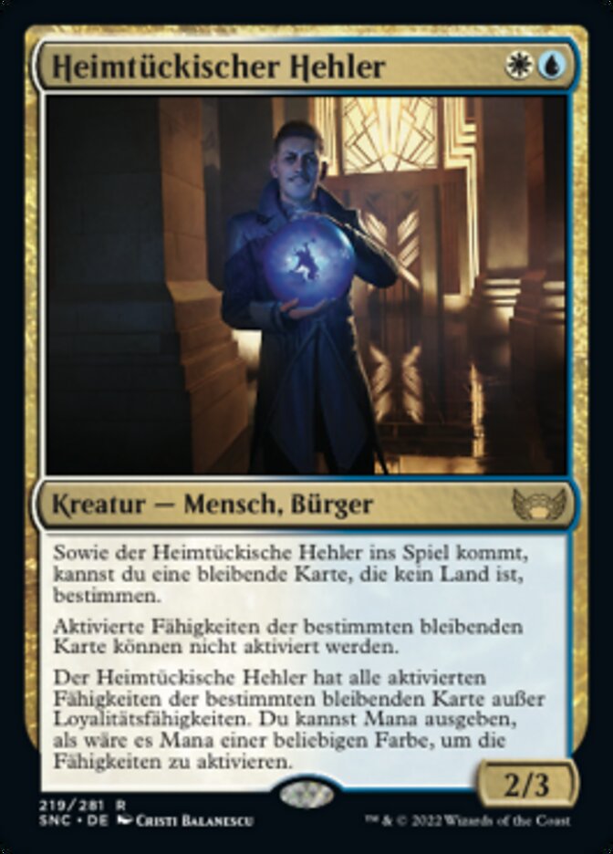 Magic-kaart Scheming Fence SNC-219 uit Streets of New Capenna (Rare)
