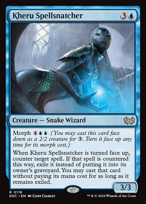 Kheru Spellsnatcher – Commander: Duskmourn: House of Horror (DSC-119) Magic: The Gathering card Hauptbild