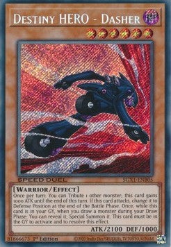 Destiny HERO - Dasher (V.2 - Secret Rare) - Speed Duel GX: Duel Academy Box (Secret Rare) [SGX1-B05] Hauptbild