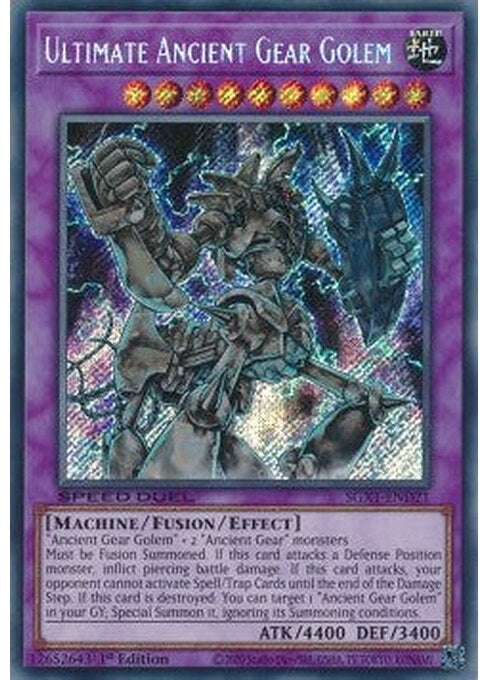 Ultimate Ancient Gear Golem — Speed Duel GX: Duel Academy Box (SGX1-D21) Yu-Gi-Oh! card Imagen principal del producto