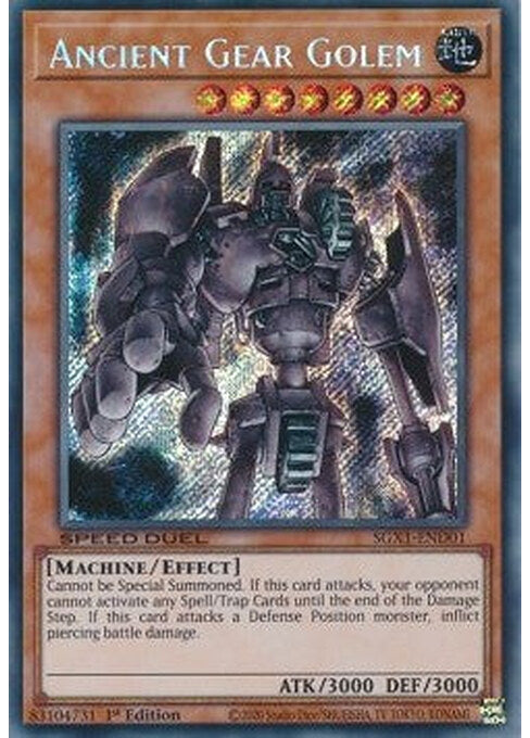 Ancient Gear Golem — Speed Duel GX: Duel Academy Box (SGX1-D01) Yu-Gi-Oh! card Imagen principal del producto