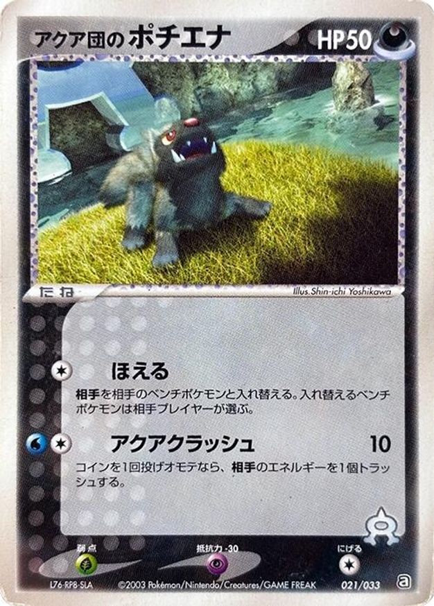 Pokémon-kaart Team Aqua's Poochyena 021/033 Fixed uit de set Aqua Deck Kit Image principale du produit
